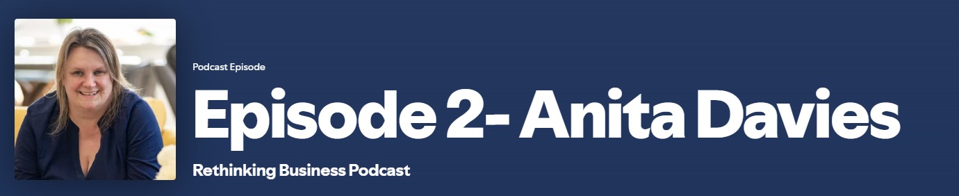 Icon showing Anita appearing on the Business Focus Podcast